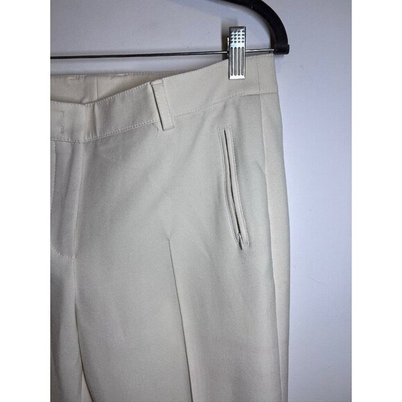 Akris Punto Womens Pants Size 8 Cream Pleated Trouser - Picture 4 of 13